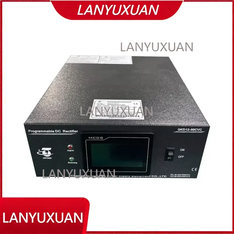 12V 50A Programmable Low Ripple DC Rectifier for Electroplating with Single Phase 220V Input