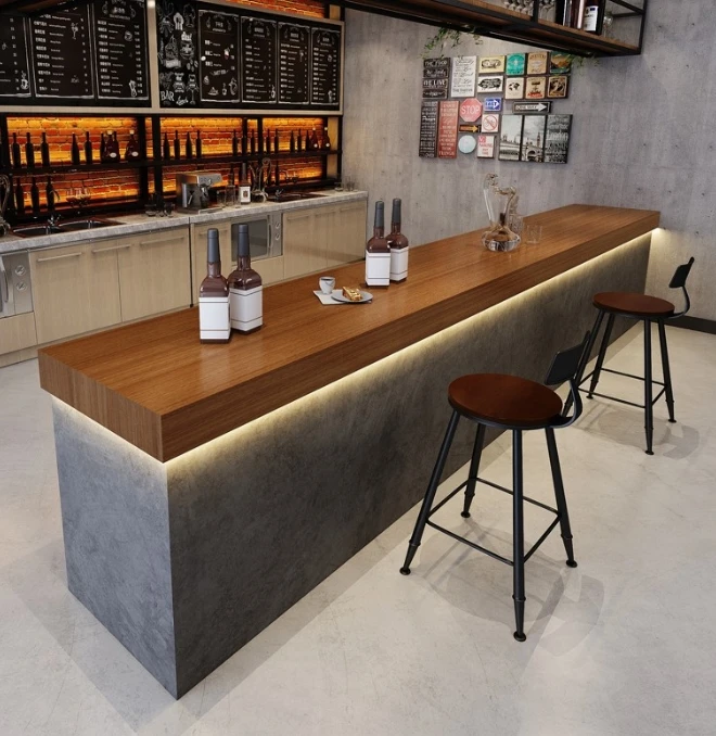 ！@Luxury Design Stainless Steel Frame Led Light bar Counter for Events