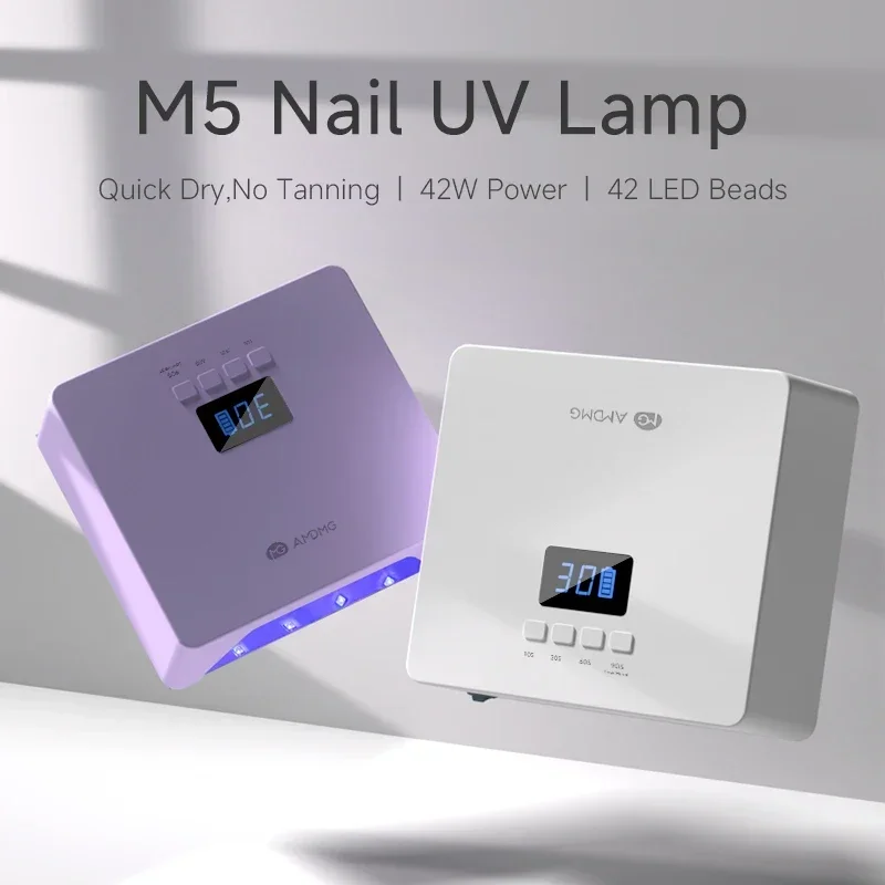 42W UV Nails Lamp High Power Professional 42 Beads Phototherapy Manicure Machine Fast Dryer Rechargeable UV LED Nail Lamp