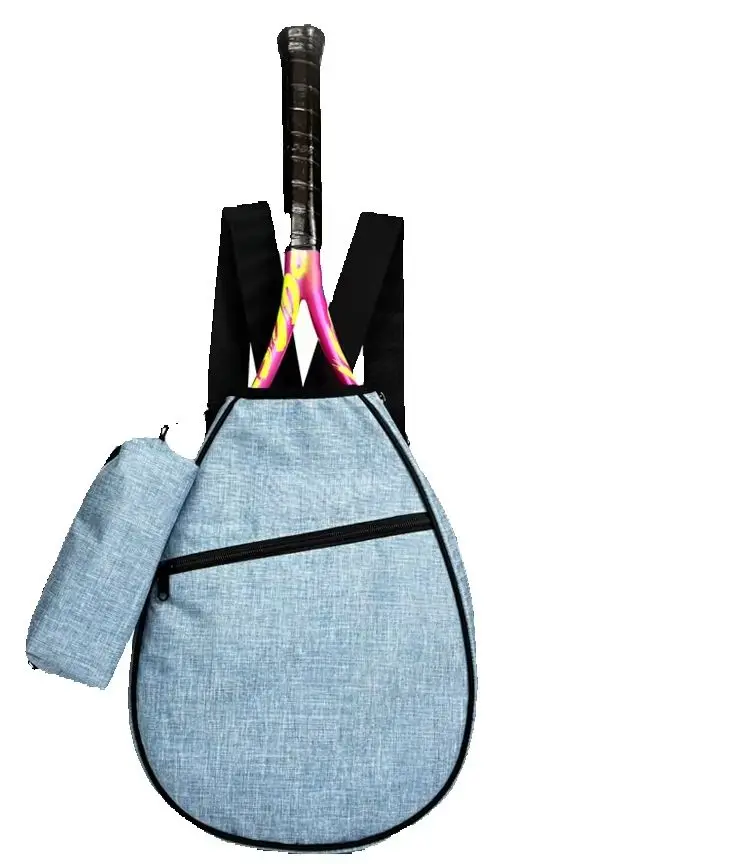 

Tennis Racket Backpack Paddel Pickleball Racket Bag with Independent Ball Pocket Outdoor Portable Sports Shoulder Bag Blue