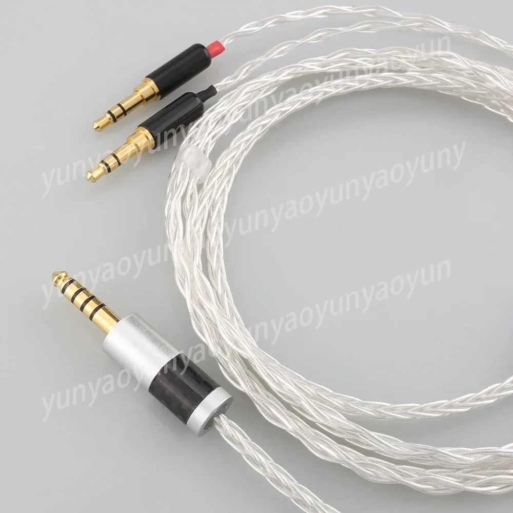 8Cores 7N OCC Silver Plated 4.4mm Balanced Headphone Upgrade Cable for Hifiman SUNDARA He400i He400s HE560 2x3.5mm