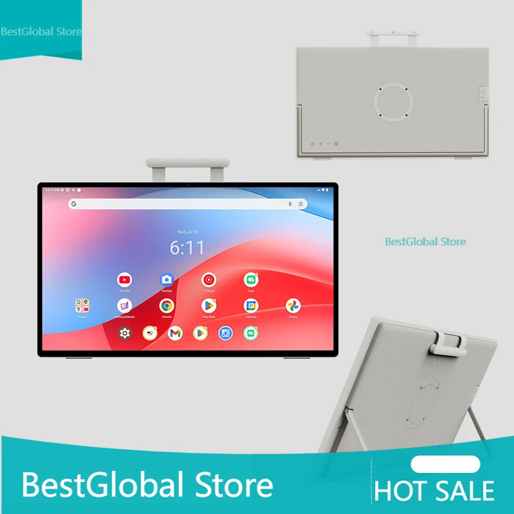 Android 14, 1080P IPS screen, 24-inch handheld computer, a must-have for home and travel, 8-core CPU, 8+128GB large memory