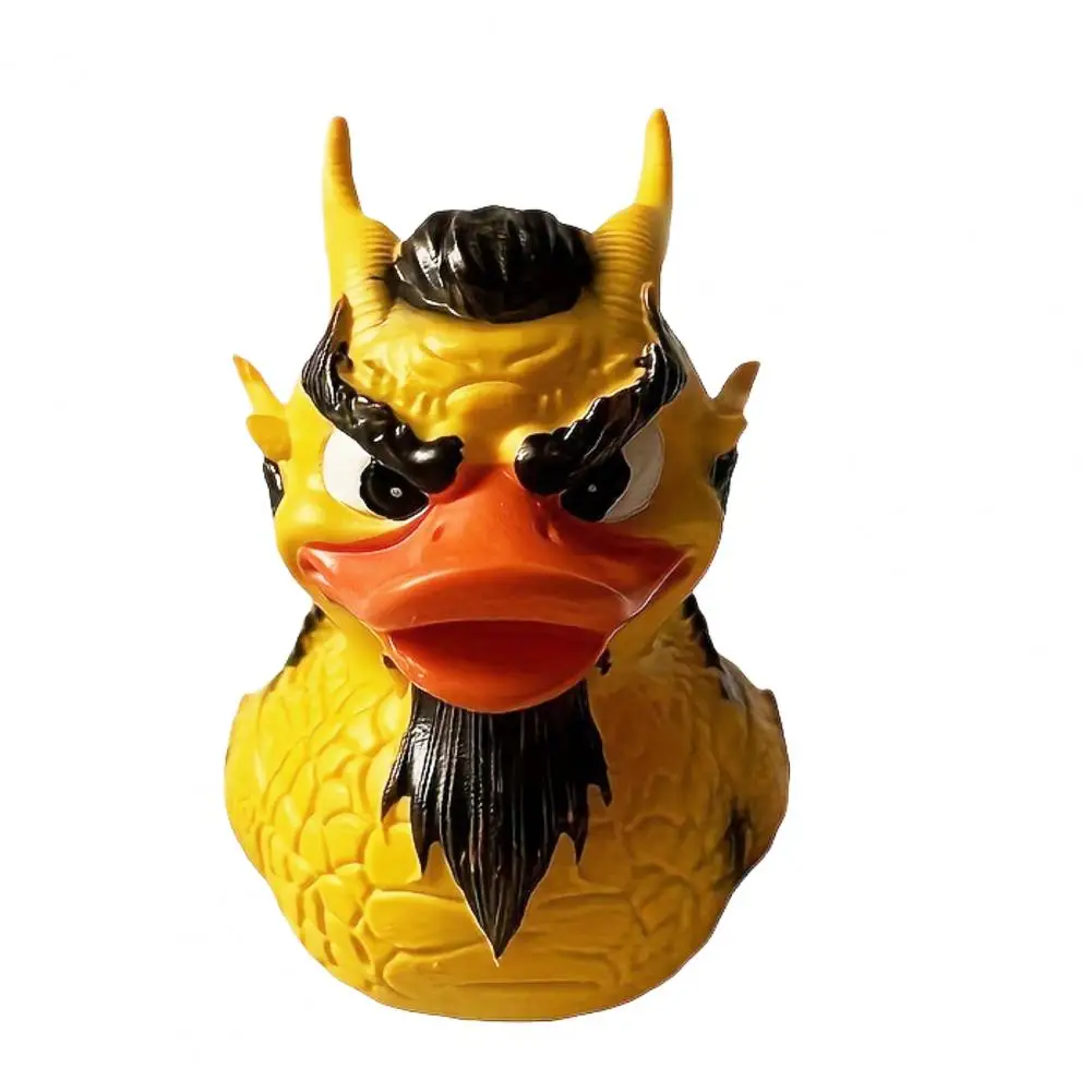 Desktop Duck Decoration Dragon Duck Figurine Whimsical Sculpture for Home Office Decor Yellow Duck Rein Statue Desktop