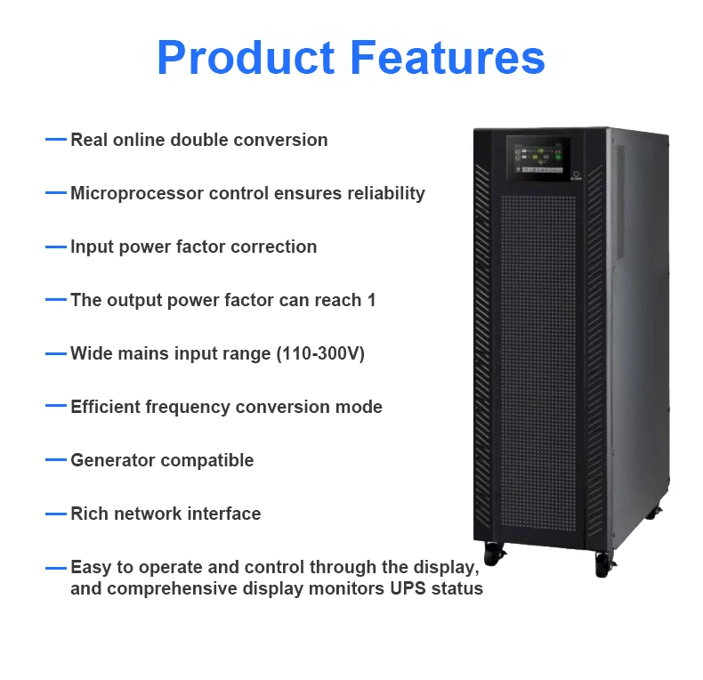 Cwups 30KVA 40KVA 60KVA 80KVA Large Machine Battery Backup High Frequency 3 Phase UPS Power Supply For Server Room Data Center