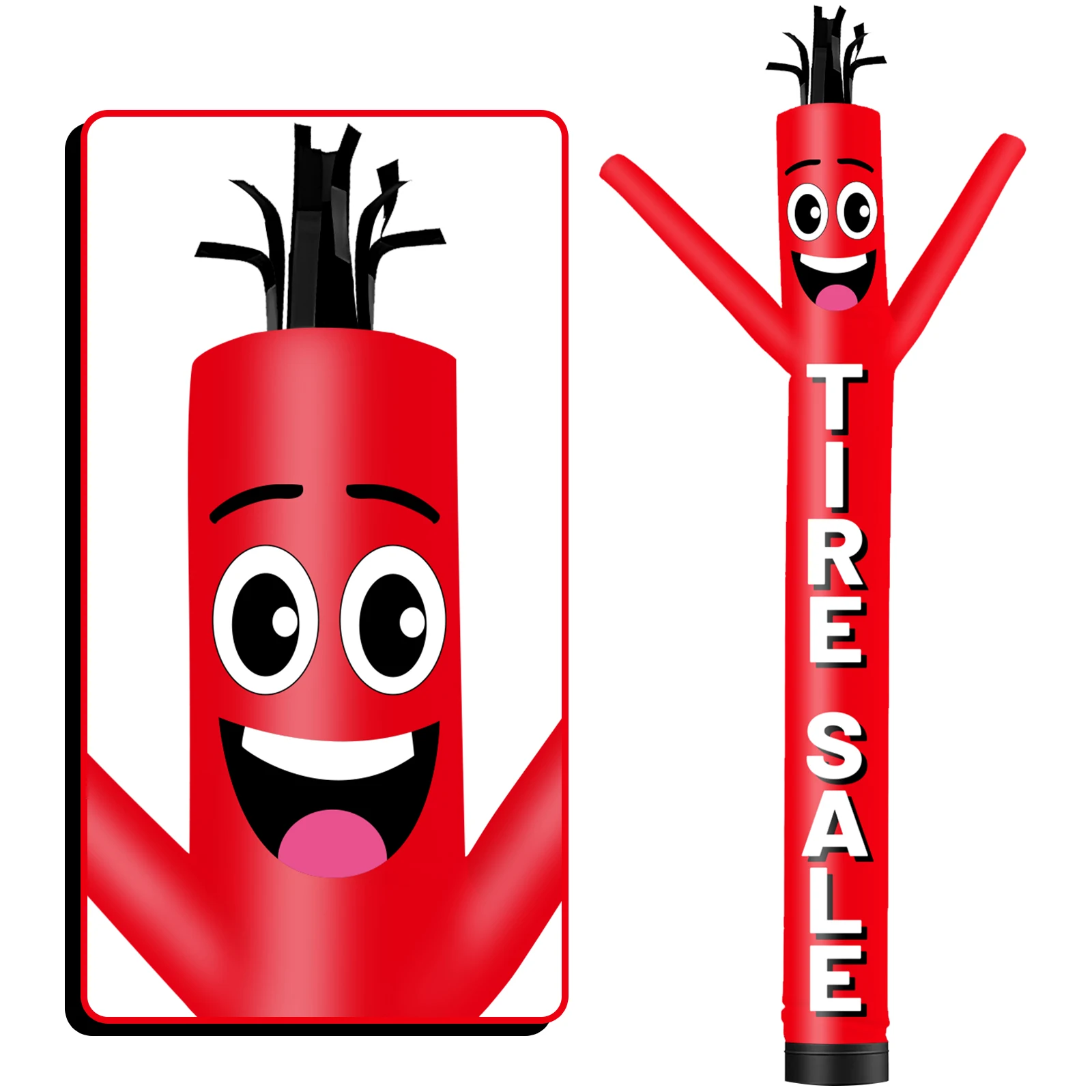 

6/10/15/20FT Tall Inflatable Red Tire Sale Dancing Guy for Outdoor Decoration Advertising(Blower Not Included)