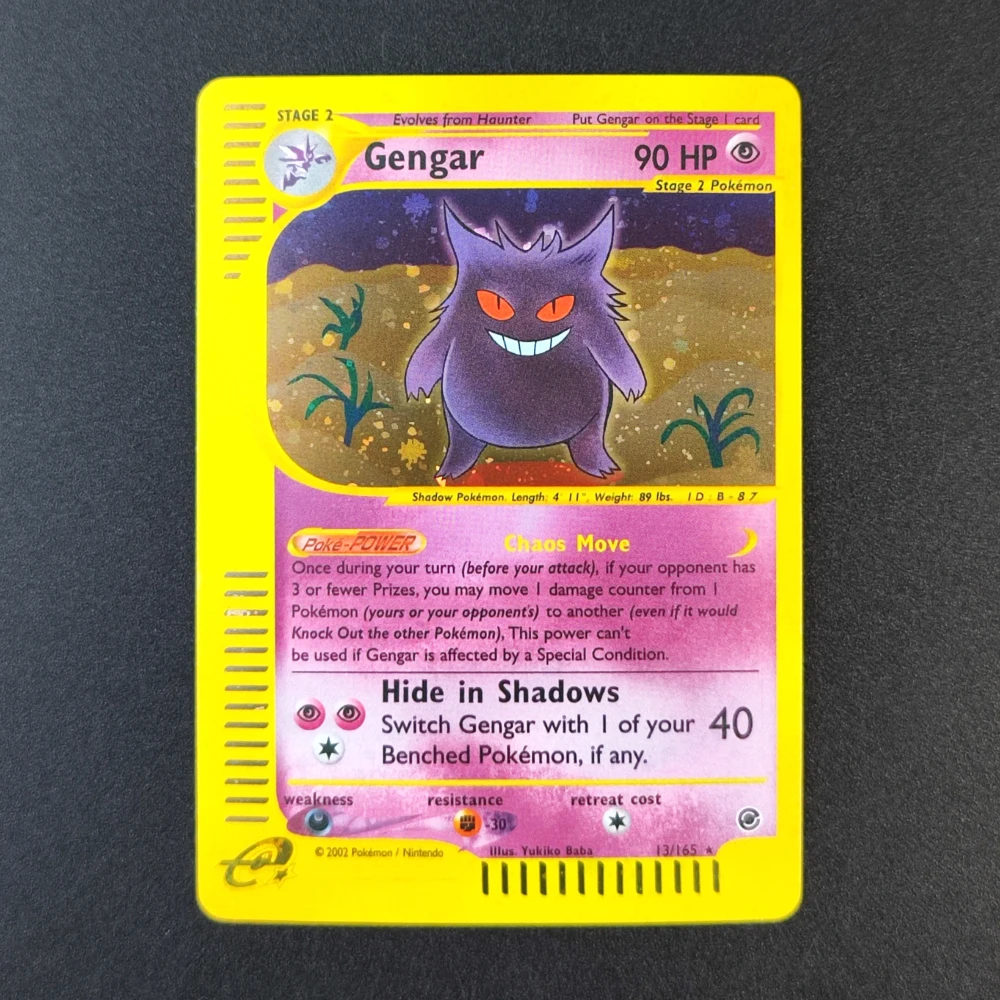 Karta Pokemon Proxy PTCG E-Card Charizard Dragonite Gengar Mew Mewtwo Celebi HOLO 13/165 6/165 H11/H32 Kolekcja Gra Anime Karta — zdjęcie 3