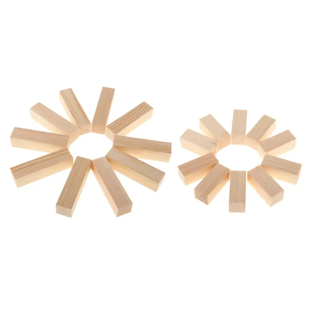 Blocchi di legno Balsa incompiuti Bastoncini da modellazione versatili per realizzare giocattoli da costruzione in legno per bambini