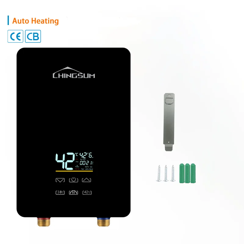 aquecedores de água inteligentes elétricos instantâneos fixados na parede de baixa potência de 220v 3.5Kw