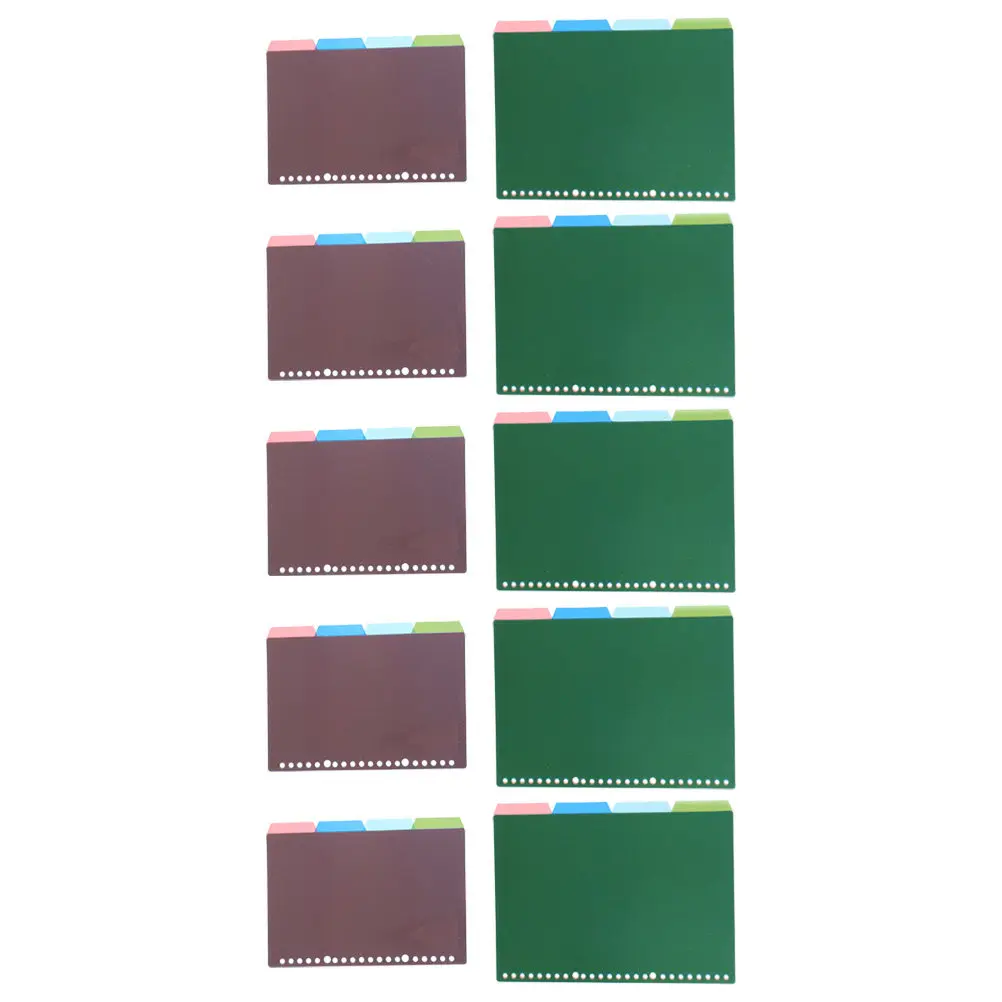 

10 комплектов пластиковых разделителей для папок, цветные индексные разделители для блокнотов, ежедневников, дневников, книг в твердом переплете, для организации документов