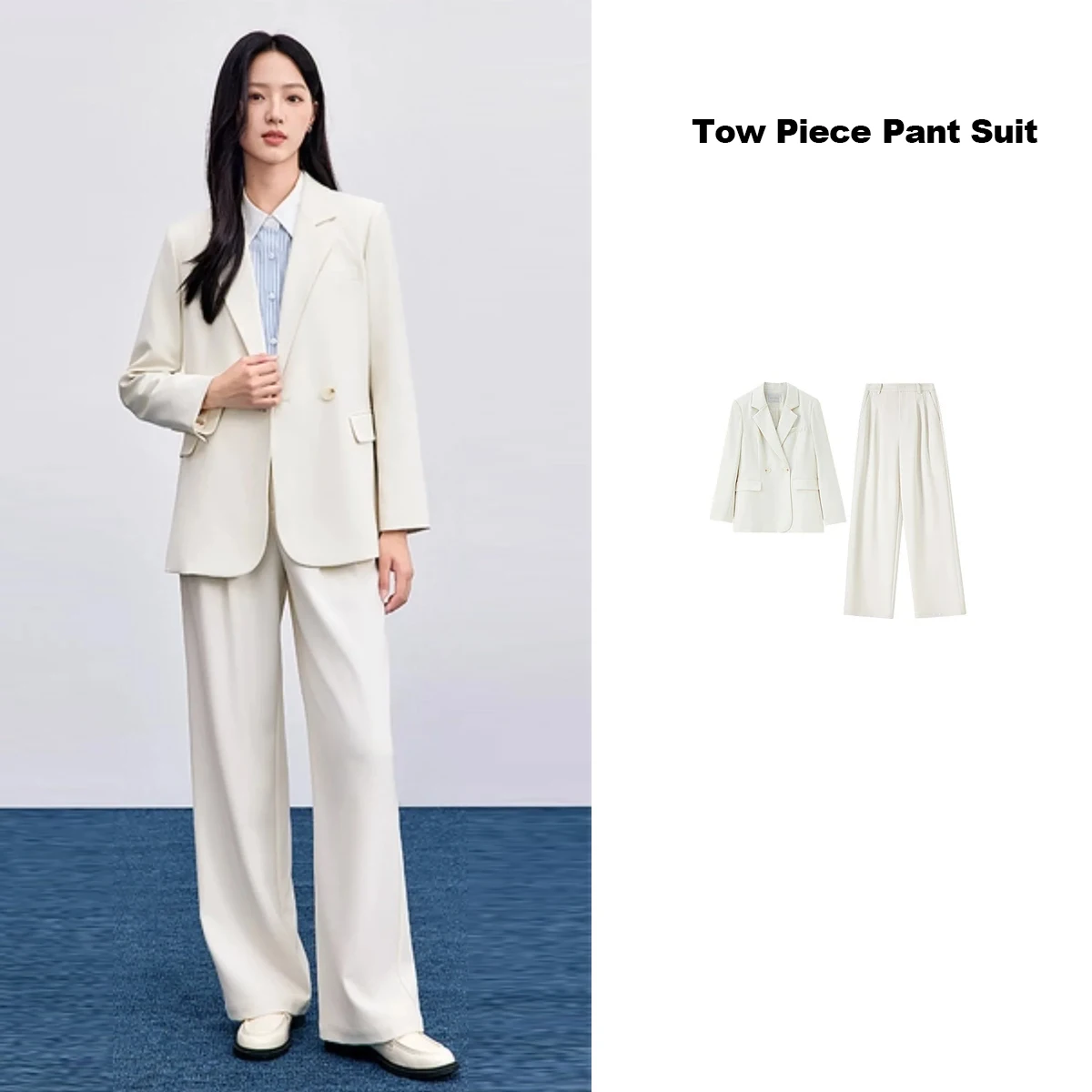 SENTUBILA Women's Blazer Pant Suits Two Piece Set Office Lady Workwear Outfits 2026 Autumn Maching Sets Woman Clothes 153ZE2301Z