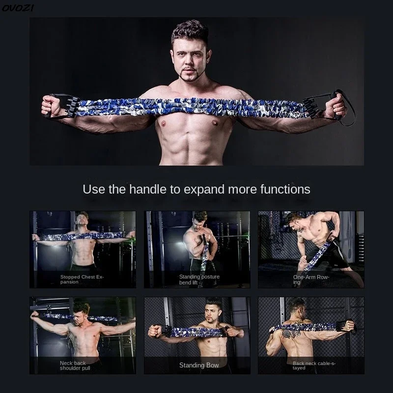 OVOZI-extractor de expansor de pecho ajustable, cuerda, entrenamiento de brazos y músculos del pecho, Aparatos Para Ejercicio, gimnasio WT107