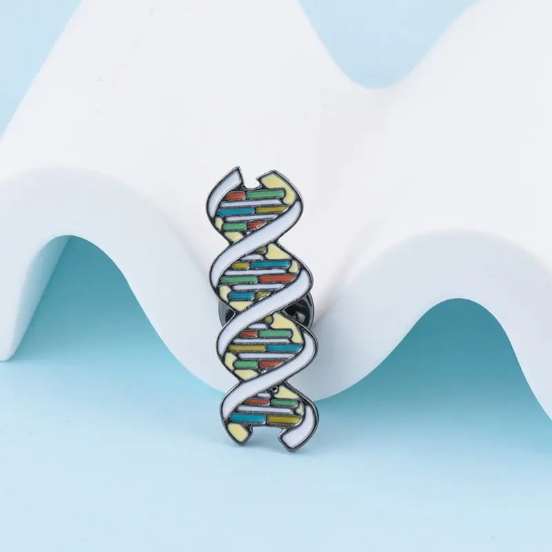 Medical Genetics DNA Enamel Pin Fashion Exquisite Lapel Brooch Badge for Medical Scient Student Teacher Jewelry Gift