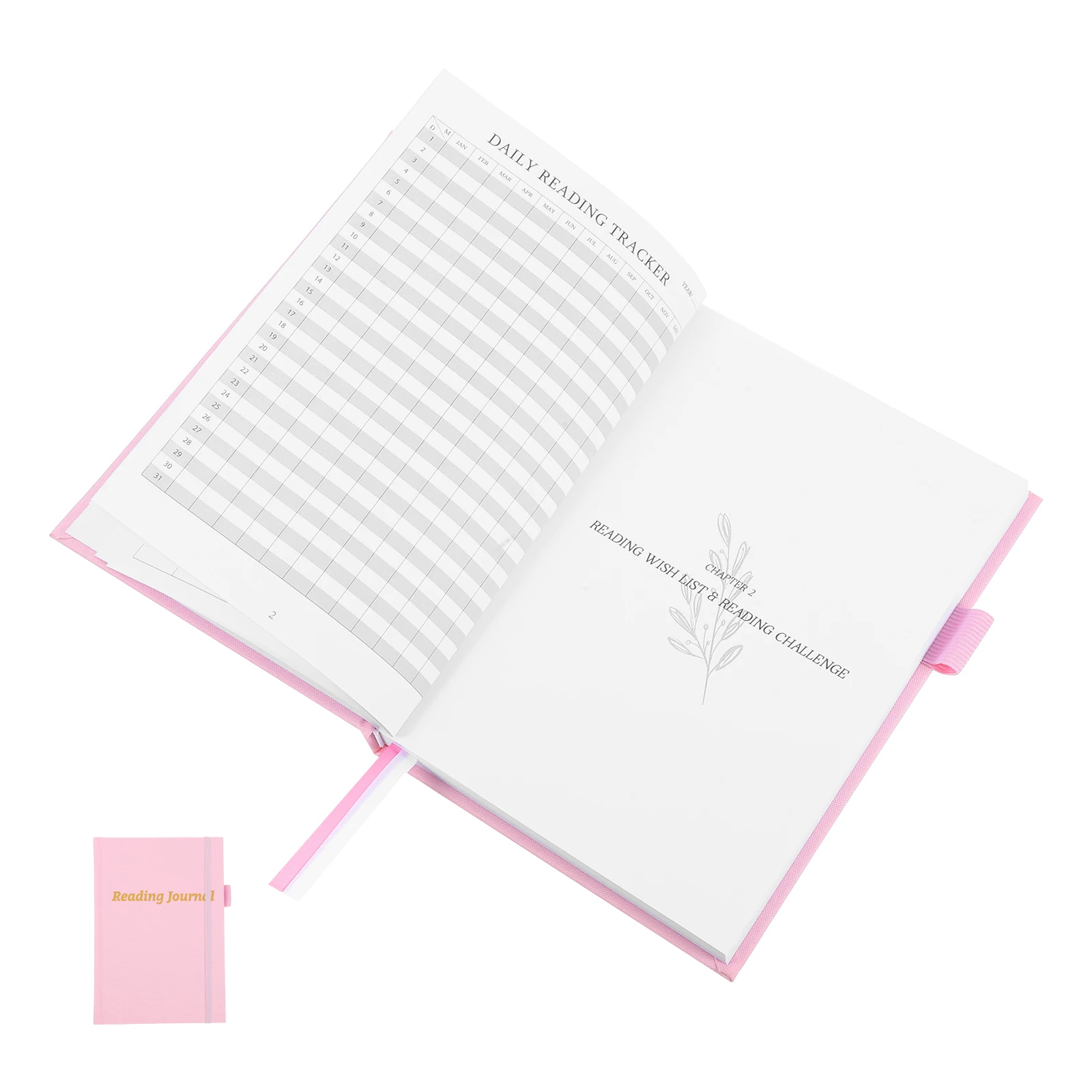 

A5 Reading Diary Notebook Monthly Tabs Portable Size Pink Journals Student Planner Book Record Journal Reading Challenge Notes