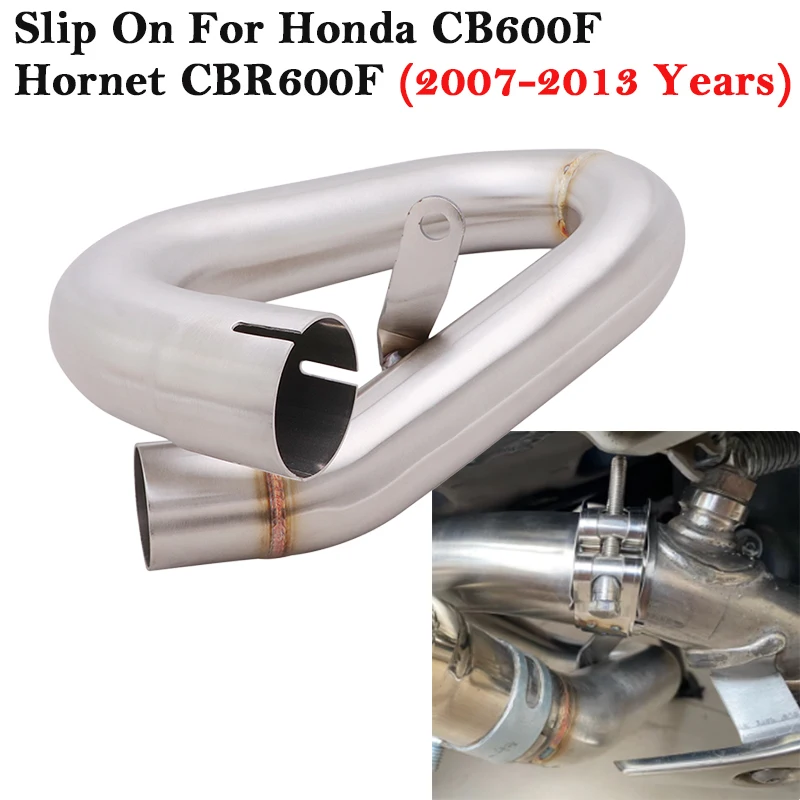 Slip On For Honda CB600F Hornet 600 CB CBR600F 2007 - 2013 Motorcycle Exhaust Escape Moto Mid Link Pipe Connect Original Muffler