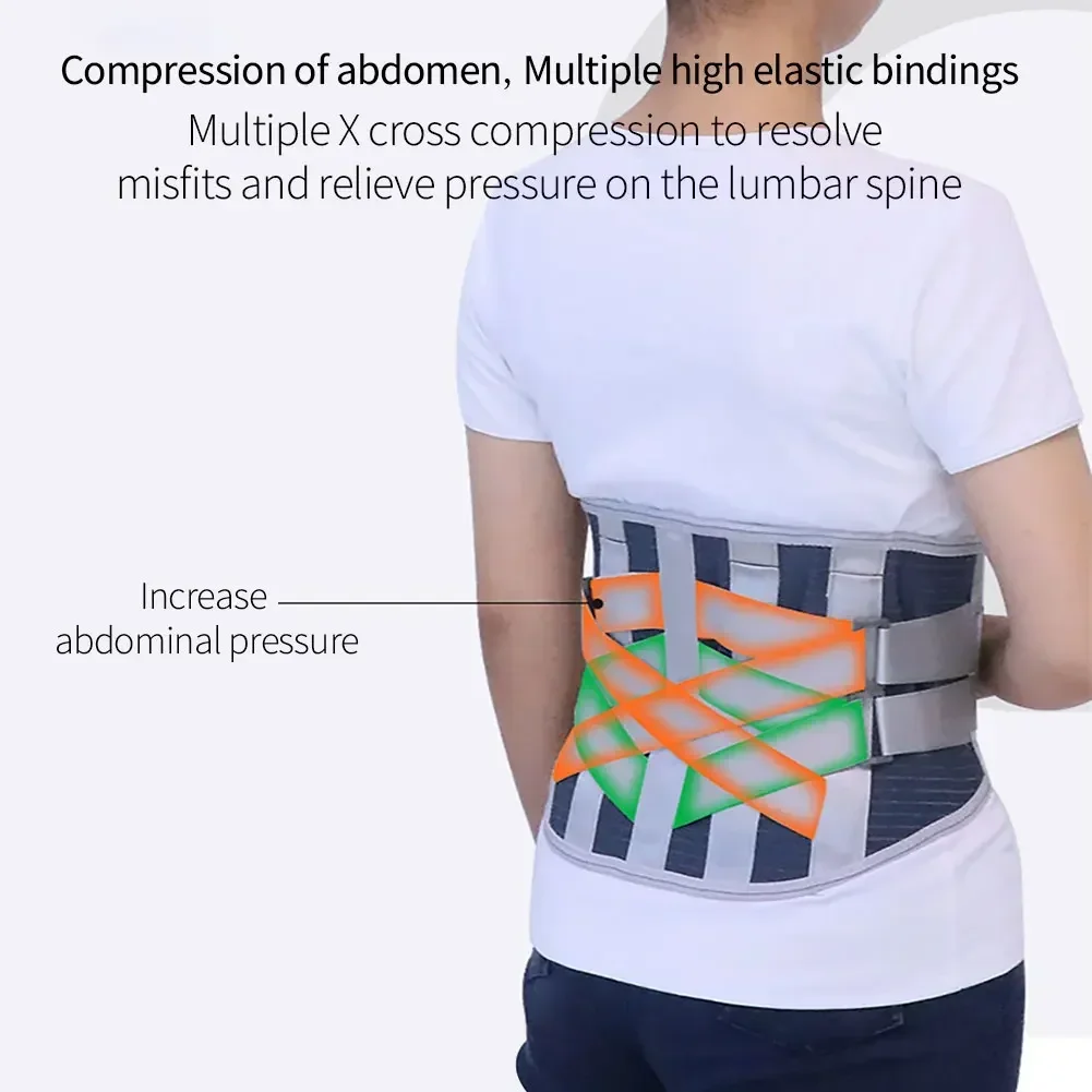 Doppio tirare indietro cintura di sostegno lombare vita corsetto ortopedico uomo donna decompressione della colonna vertebrale vita trainer tutore sollievo dal mal di schiena