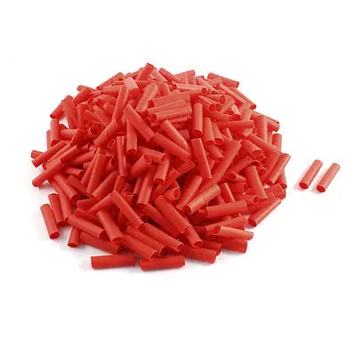 600V 125C 6mm Dia 2:1 Heat Shrinkable Tubing Shrink Tube Cable Wrap Red 420pcs