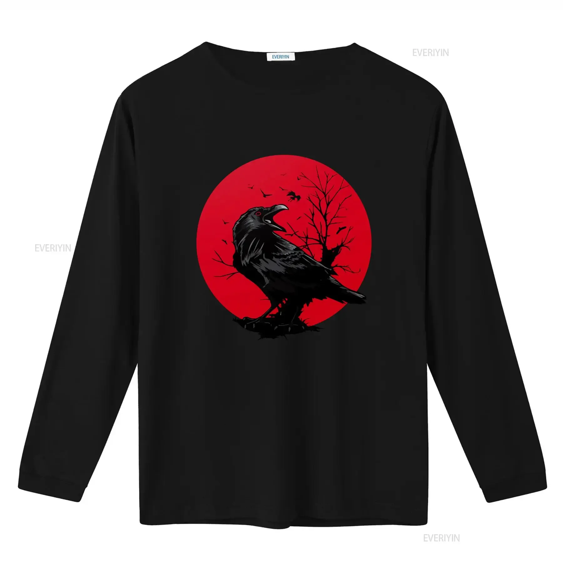 Raven Lover T Shirt Black Crow Bird Design for Occult Halloween Gothic Aesthetic Fans vintage Washed Unisex streetwear Soft