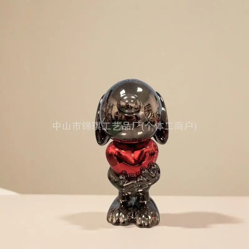 Snoopy Electroplated Trendy Ornament Nordic Desktop Tv Cabinet Decor Creative Home Decoration Gift Wholesale Bulk Supply