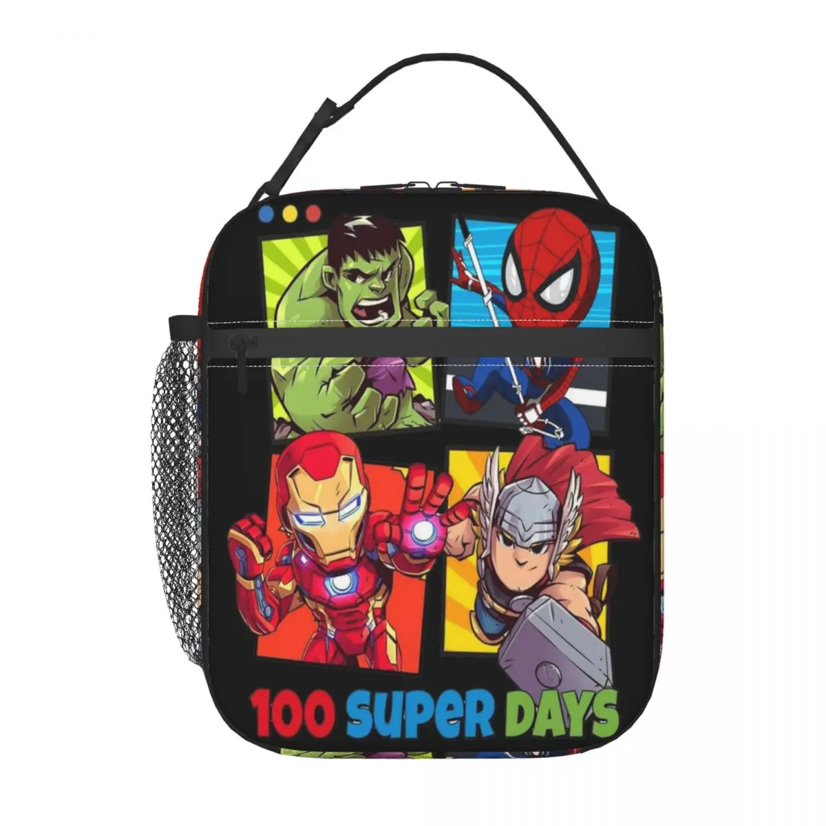 

Изолированная сумка для обедов Marvel Spider-Man, подходит для работы и учебы, герметичный и сохраняющий холод контейнер для еды Avengers.