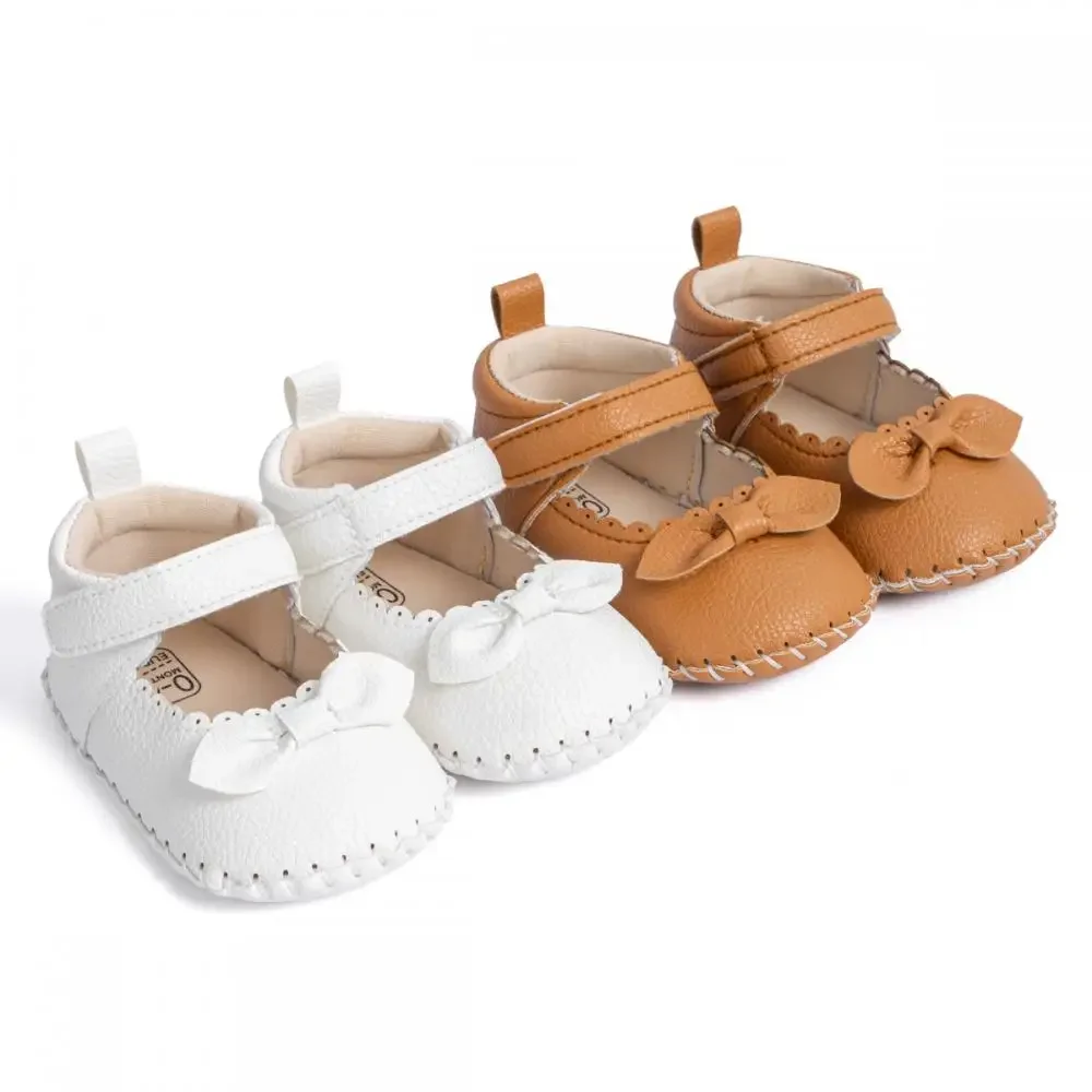 

Spring Autumn New Toddler Shoes Newborn Baby Girl Bow Princess Shoes Cute Pu Baby Casual Shoes Anti-Slip Rubber Soles 0-18M