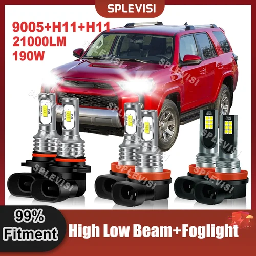 Imagen 1 del producto Bombillas LED para faros antiniebla de coche 9005 H11 H11 para Toyota 4Runner 2010-2020 2010 2011 2012 2013 2014 2015 2016 2017 2018 2019 2020