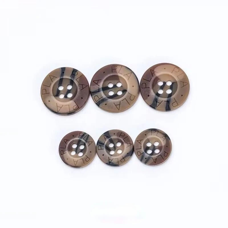 10PCS 15mm/20mm Camouflage Resin Round 4-Eye Letter Thickened Buttons for DIY Camouflage Clothing