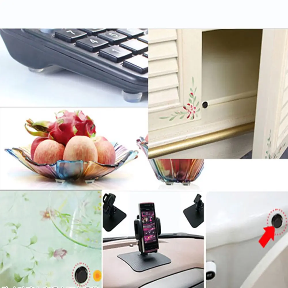 20 Capsules Kitchen Electrical Appliances Anti Slip Bumper Damper Silicone Rubber Plastic Self-Adhesive Silicone Shock Absorber