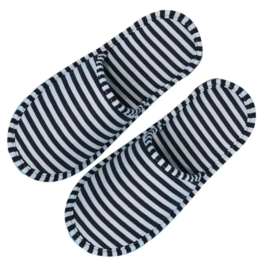 Chinelos Unisex Foldable Stripe Print, Antiderrapante, Engrossar, Simples, Ao ar livre, Hotel, Viagem, Viagem de negócios