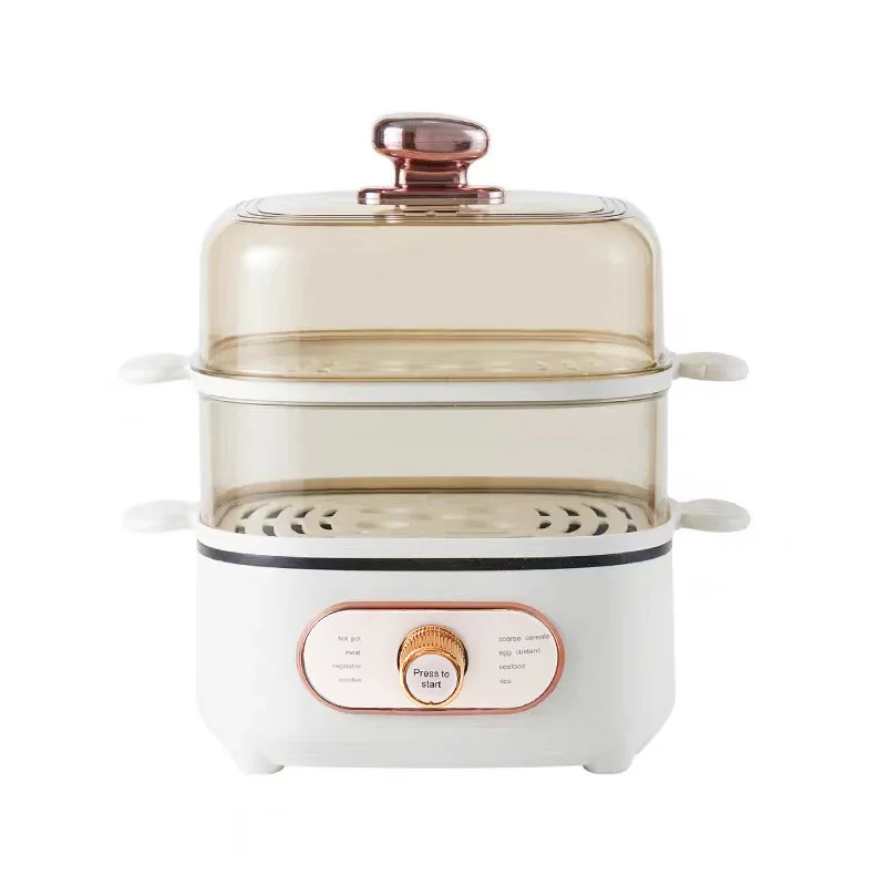 

110V 220v double-layer electric steamer for healthy cooking and steaming vegetables with automatic power-off function