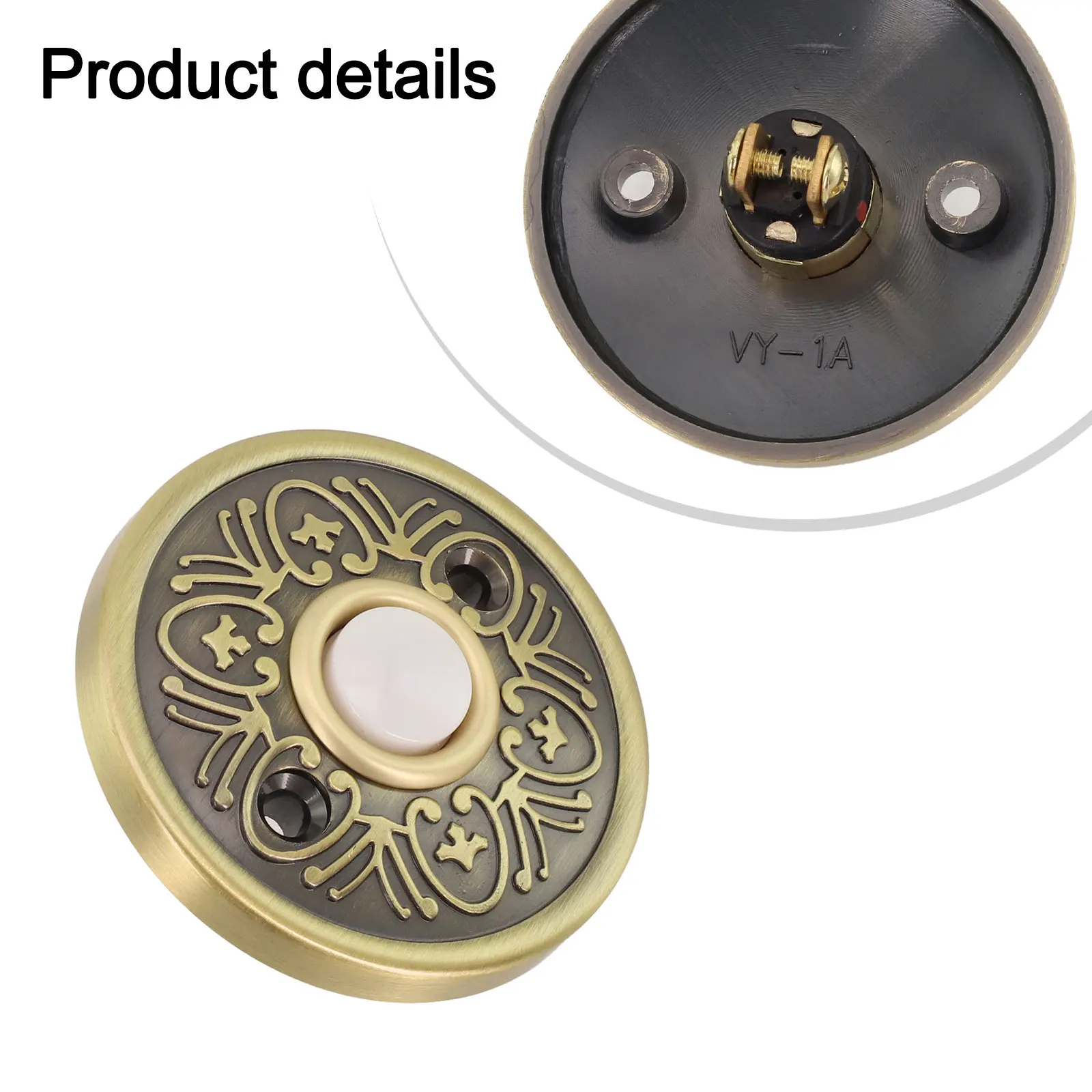 Elegant Design Bronze Wired Doorbell Sturdy Material Weatherproof Design LED Illuminated Longevity Sleek Design