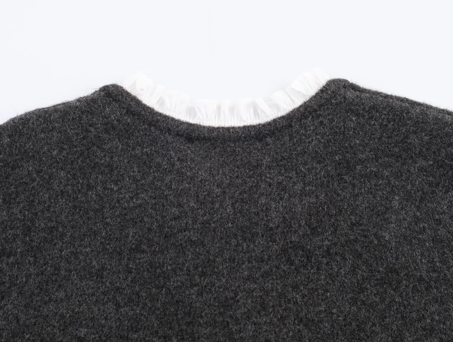 DEEABAE Autumn new women's clothing 2025 European and American style fashionable versatile poplin patchwork knitted jacket