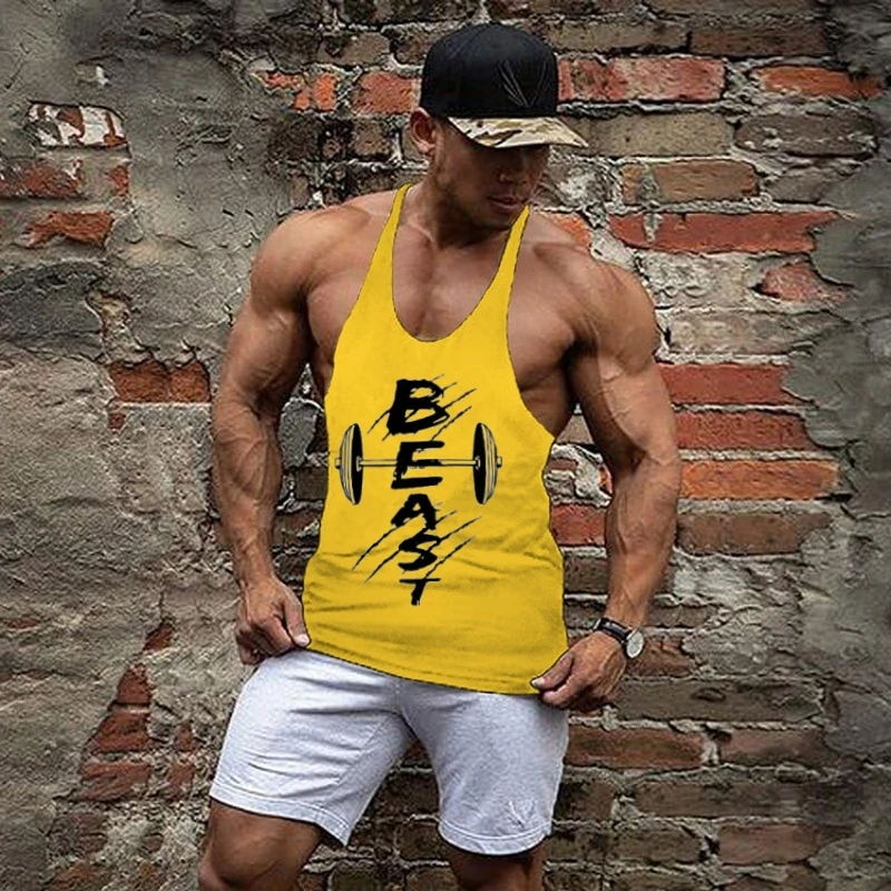 Beast & Barbell - Мужской жилет-стрингер Centralic Fierce - Y - Дышащая, быстросохнущая спортивная одежда для бодибилдинга