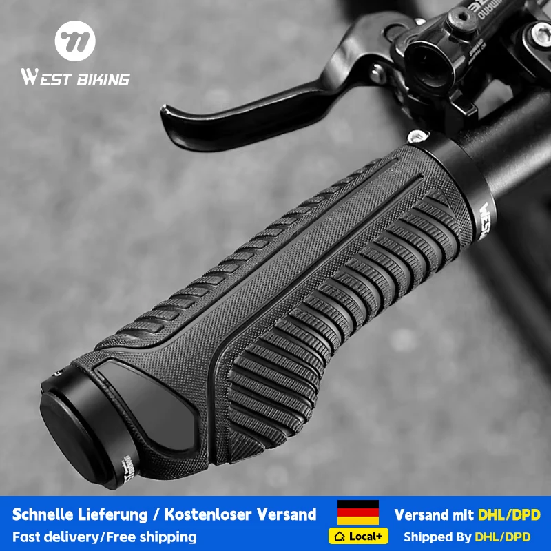 WEST BIKING Fahrrad-Lenkergriffe Ergonomisch Komfortabel MTB Bike Lock-On Griffe Weiche TPE-Lenkergriffe Fahrrad-Zubehör