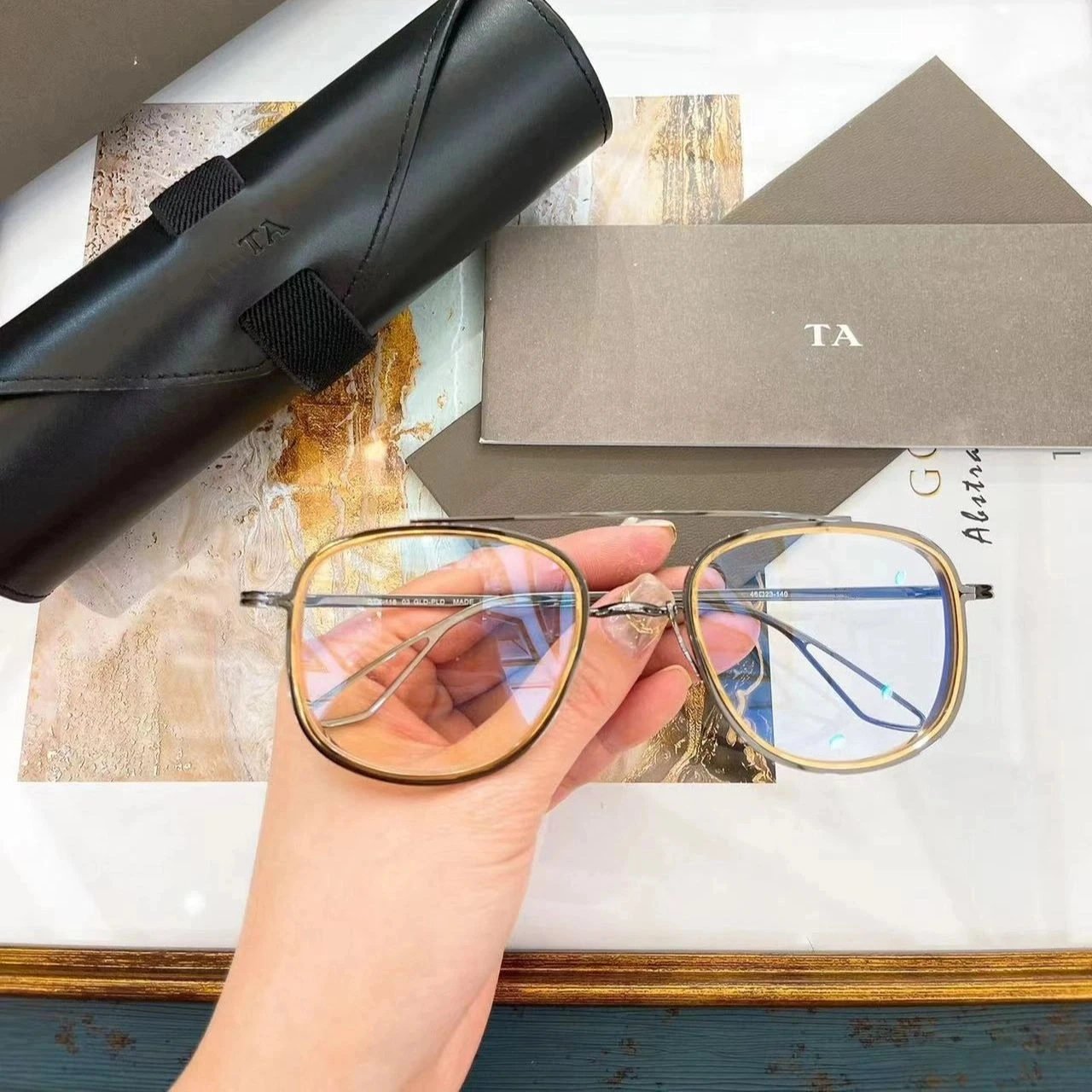 

New For DIYTA DT DTX-118 Premium Fashion Alloy Frame Womens Sunglasses Clear Lenses Formal Business Men's Sun Glasses With Box