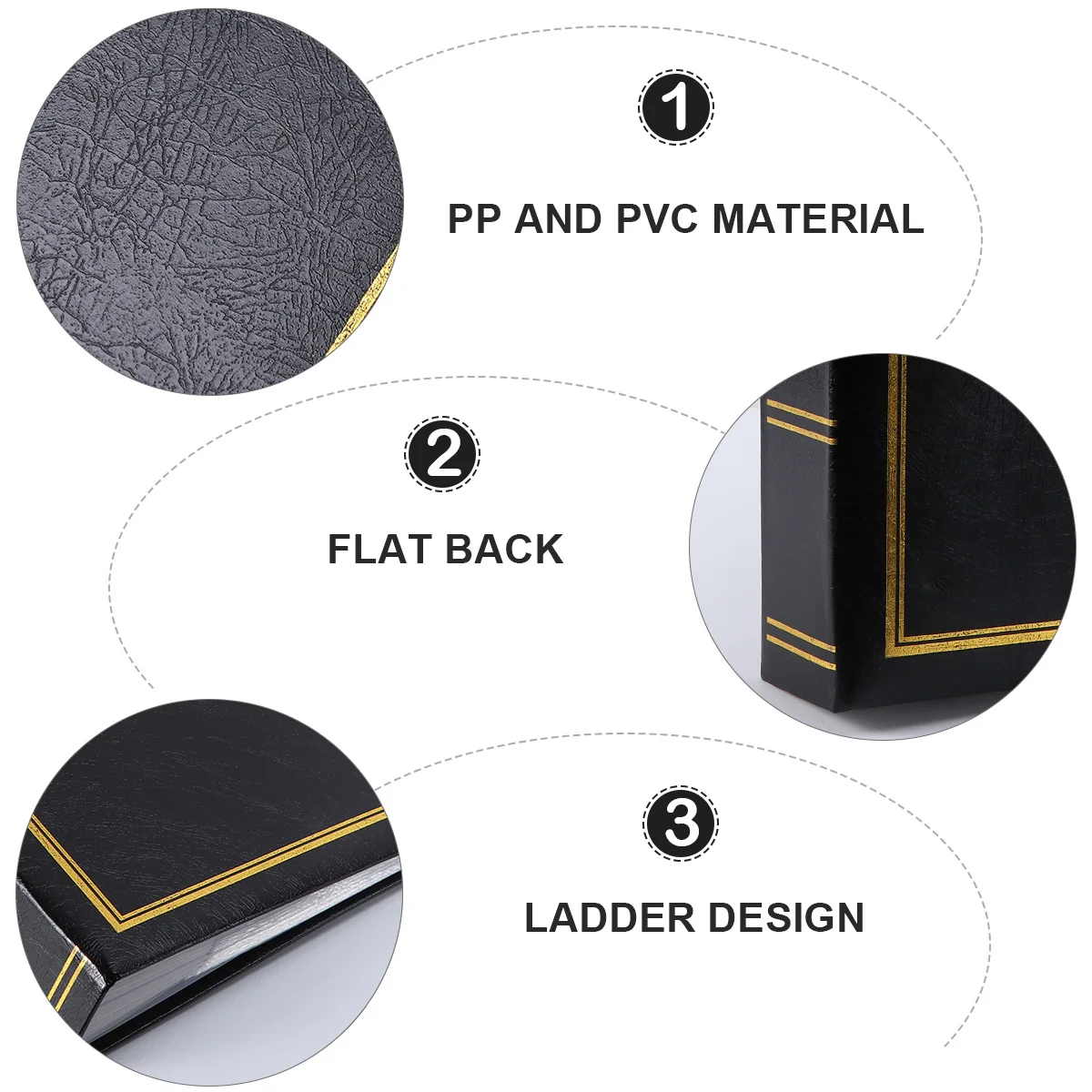 

Retro Photo 200 Photos 6 Inch Filled Retro Photo Album Paper Flat Back Sturdy PVC Cover Family Memory ScrapbookVintage