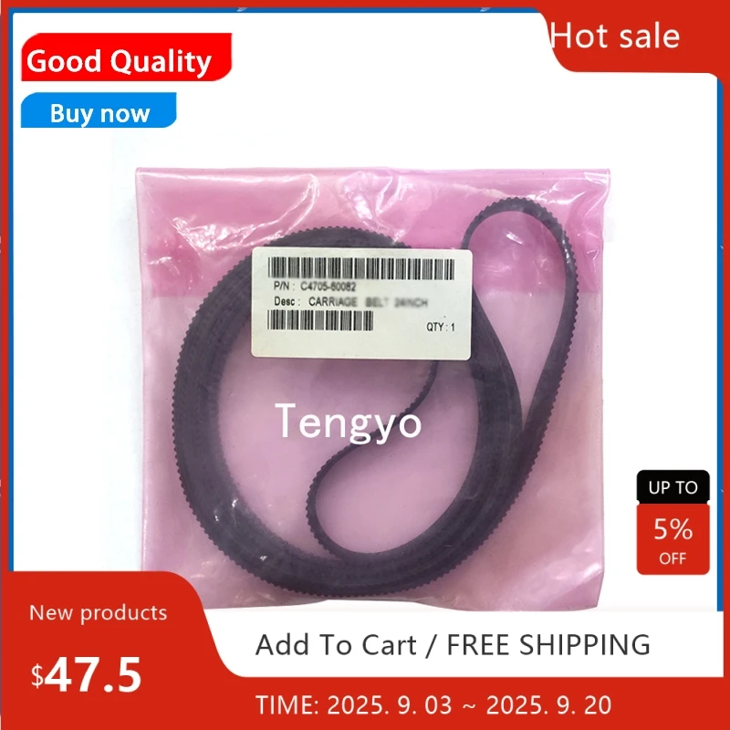 

5PCX New Compatible for HP430 450 455 488 700 750 Carriage Belt-36inch 24inch C4706-60082 C4705-60082 Plotter Parts On sale