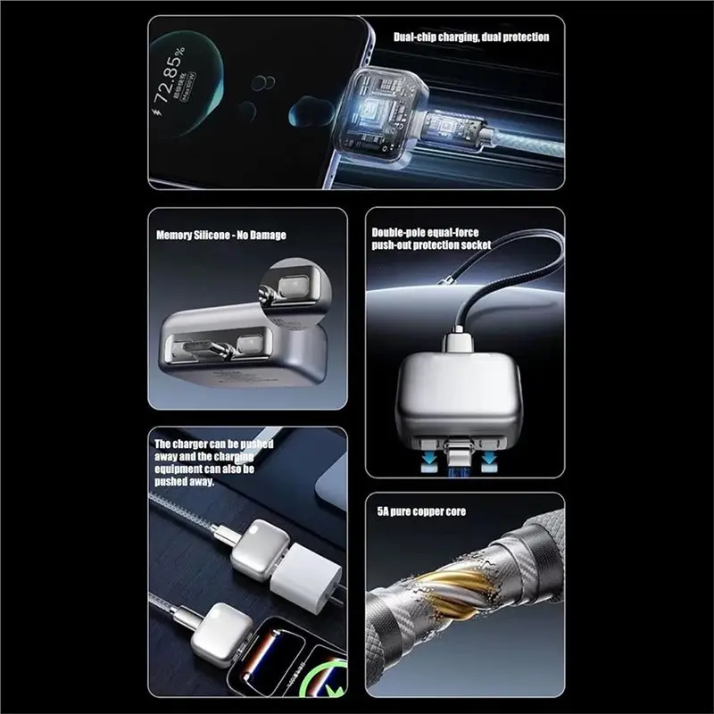 [B24B!】 Smart Auto Stop Charging Protector 140W Auto Disconnect Adapter 2Pcs For Power Breaker Wattage Cable Guard