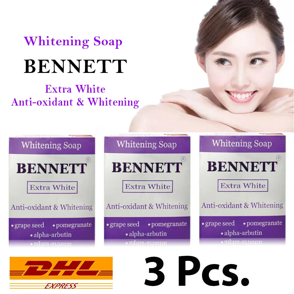 

3 x BENNETT Extra White Alpha Arbutin Anti-Oxidant Body Skin Whitening Brighten Fades Skin Tone Clears For Face & Body