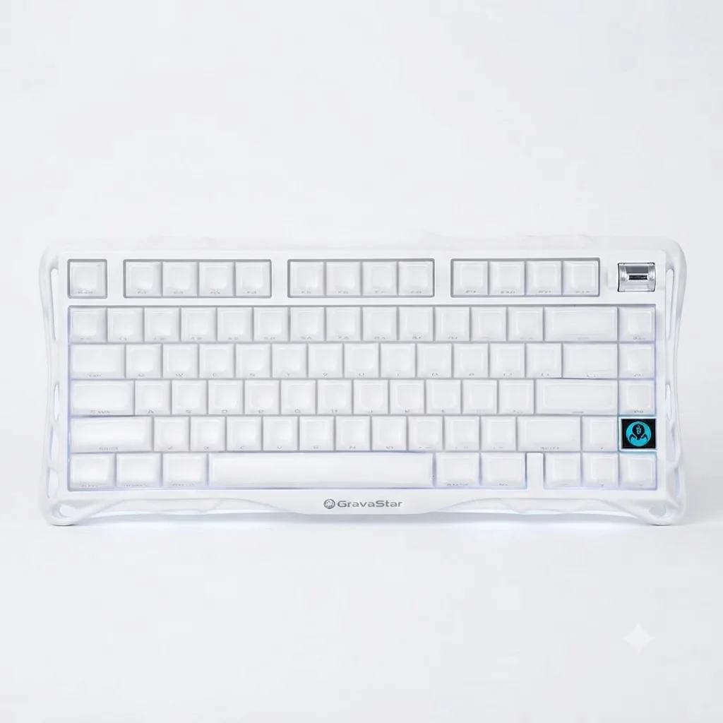 Gravity Planet K1 Tri-Mode 75% Aluminum Alloy Exoskeleton Design Hot-Swap Socket Backlit Wireless Mechanical Gaming Keyboard