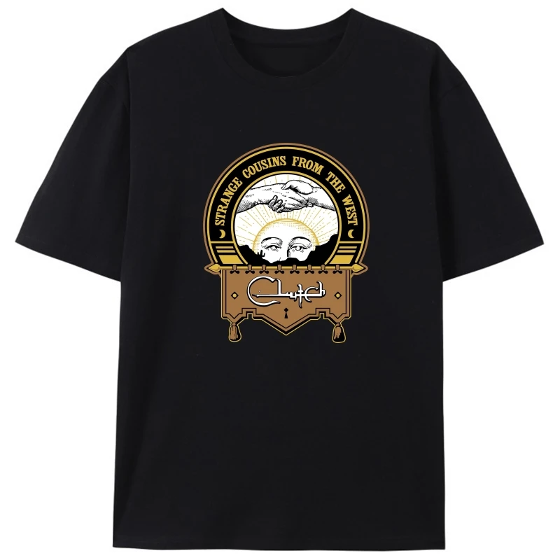 

Strange Cousins From The West Clutch New Short - Long Sleeve Black T-Shirt Cotton Short Sleeve Tee Shirt