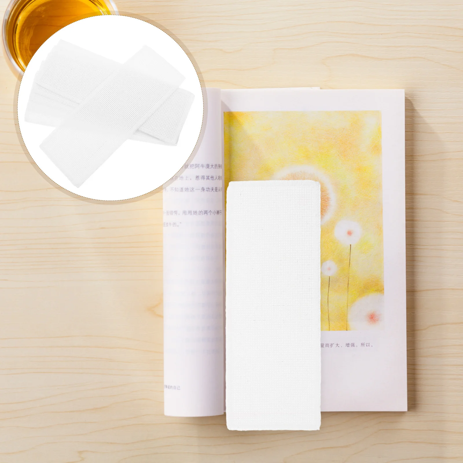 

12Pcs Cross Stitch Blank Bookmarks Embroidery Fabric Canvas Sheets Plain for DIY Craft Bookmarks Handmade Stitching Supplies