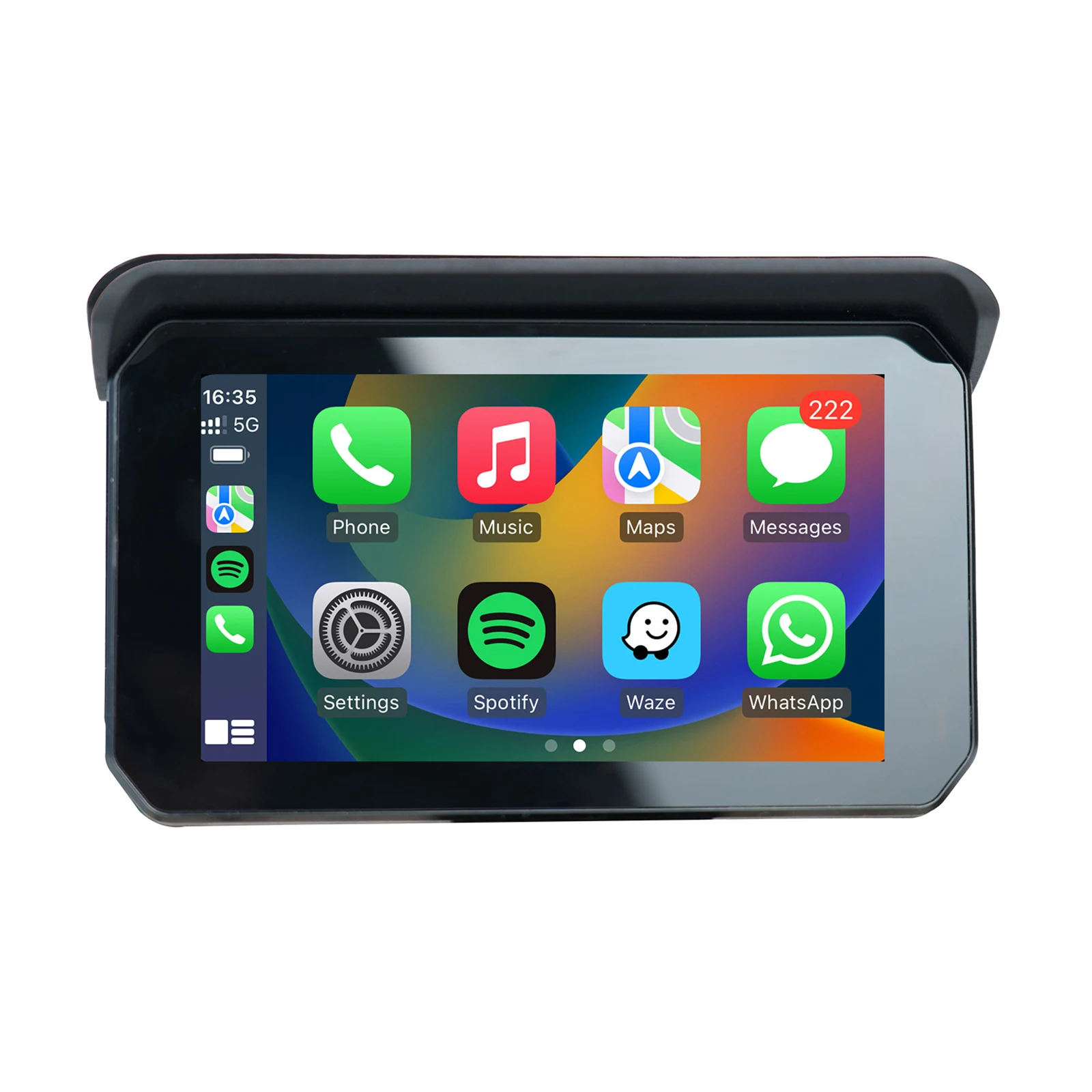 

5 inch Dual Bluetooth 5.0 Motorcycle GPS Navigator Touch Screen IP65 Waterproof Motorcycle CarPlay Wireless Apple CarPlay Androi