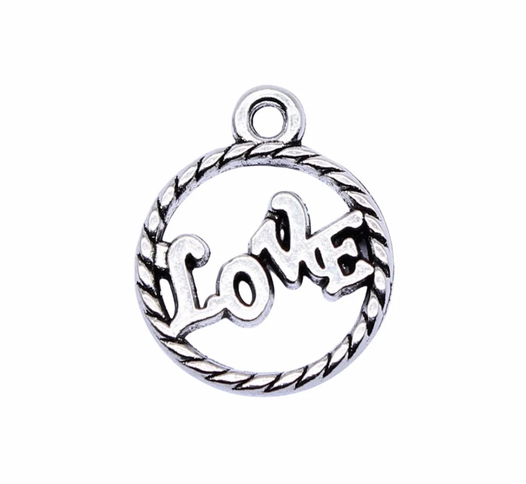 

30pcs 16x16mm Zinc alloy metal tibetan silver plated charm T0938 for jewelry making