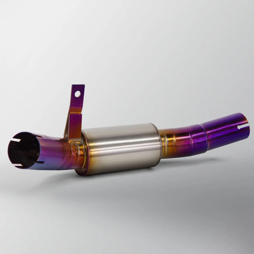 

Slip On Line Motorcycle Exhaust Pipe For Benelli Leoncino 500 Trail BJ500 Stainless Adapter Middle Tube Connect Original Muffler