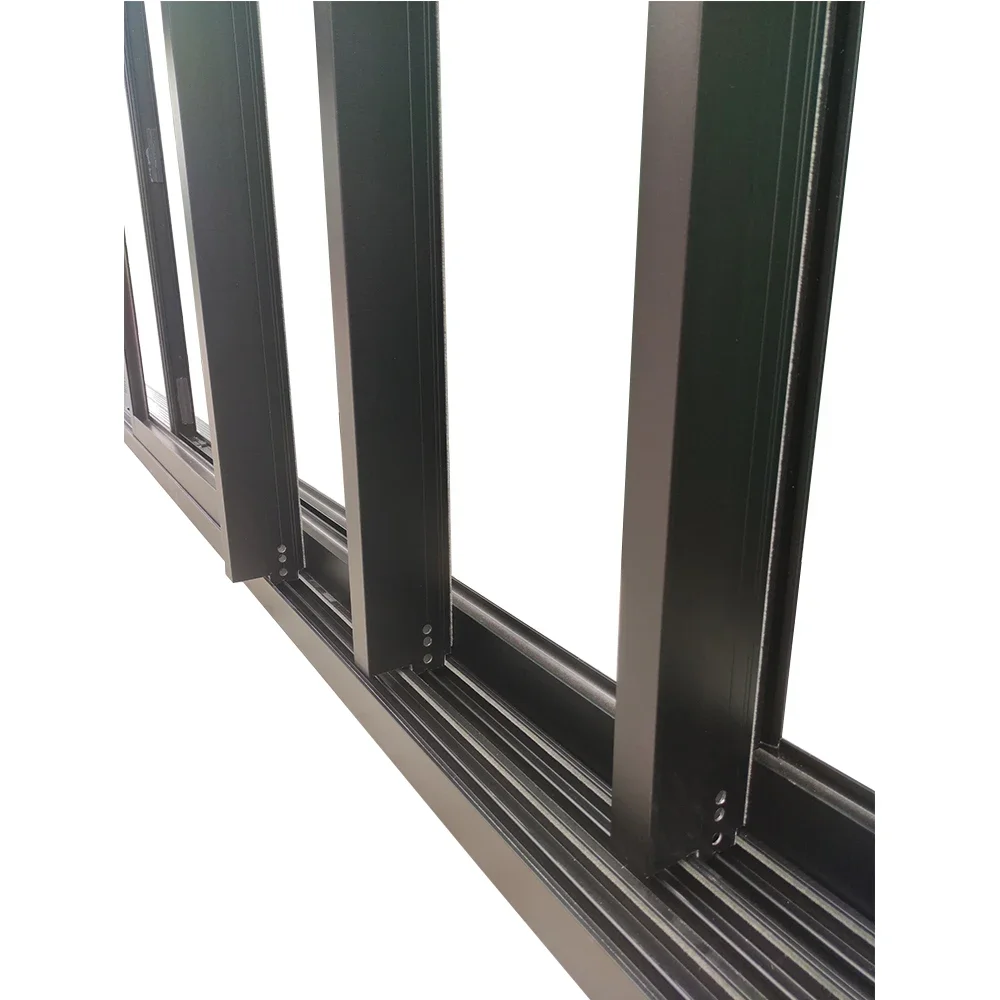 Aluminium Sliding Doors 4 Track Design Glass Stacking Doors Big Glass Partition For Patio