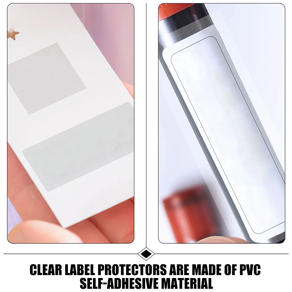 

Protective Waterproof Label Protector Stickers Book Rectangle Pvc Self-adhesive Clear
