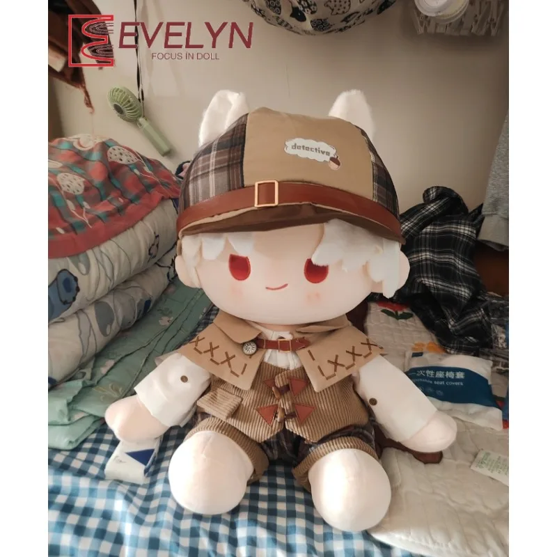 Ubranka dla lalki Evelyn 40cm, bawełniane, kapelusz, spodnie, przystojny strój detektywa, wymienne ubranka dla lalki, prezent dla dzieci, miłość i głębokie kosmosy