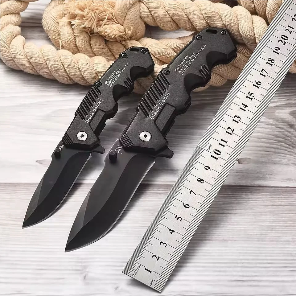 Camping outdoor knife multifunctional folding knife wilderness survival knife portable knife fruit knife high hardness knife