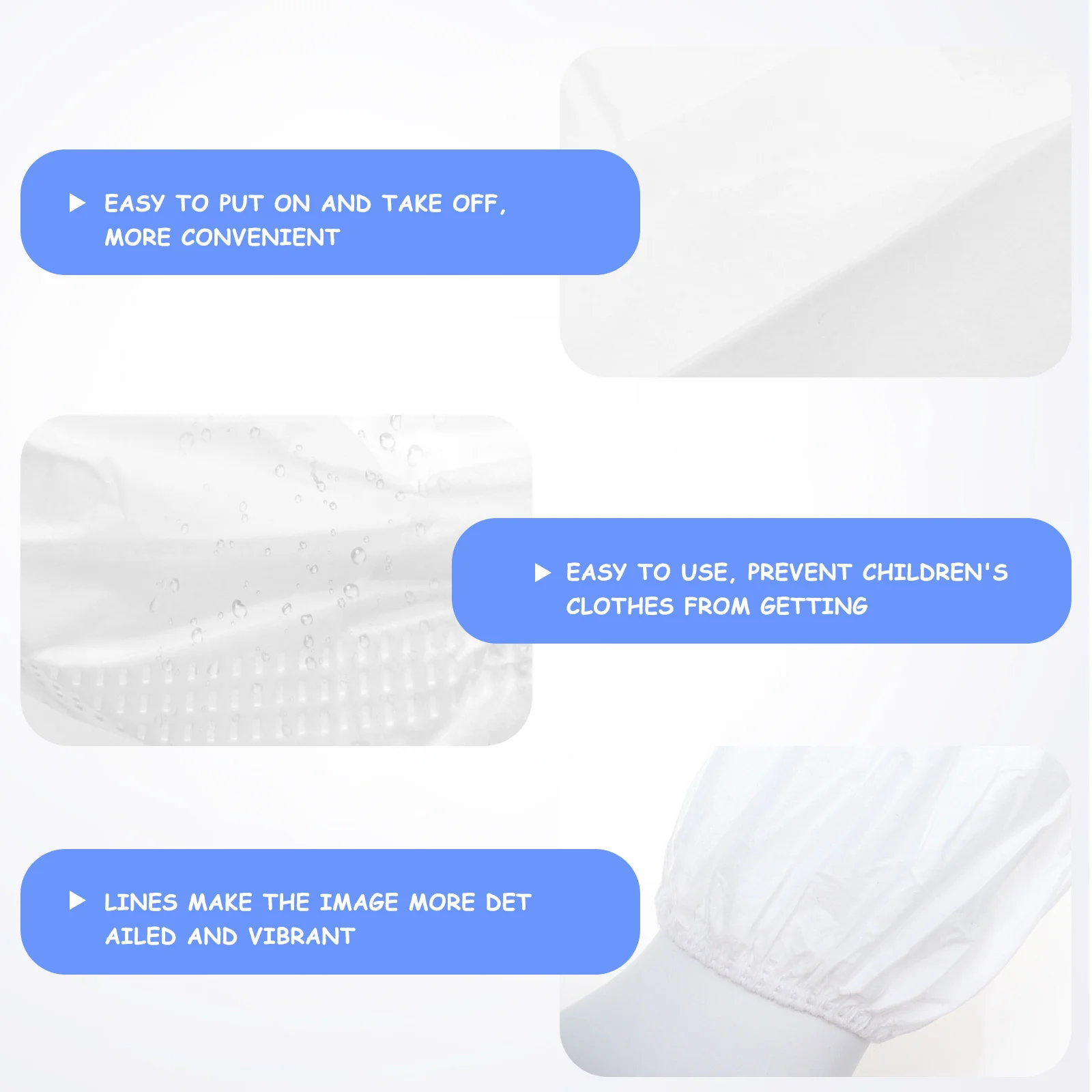 10Pcs Waterproof Sleeve Covers Clothes Sleeve Protector Disposable Kids Baby Boys Girls Toddler Protective Cover for Eating