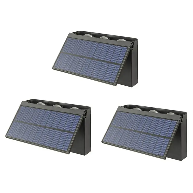 

ABVJ-3 Pcs Solar Wall Light LED Outdoor Wall Solar Light Waterproof Garden Wall Lighting For Villa Patio Stair Corridor